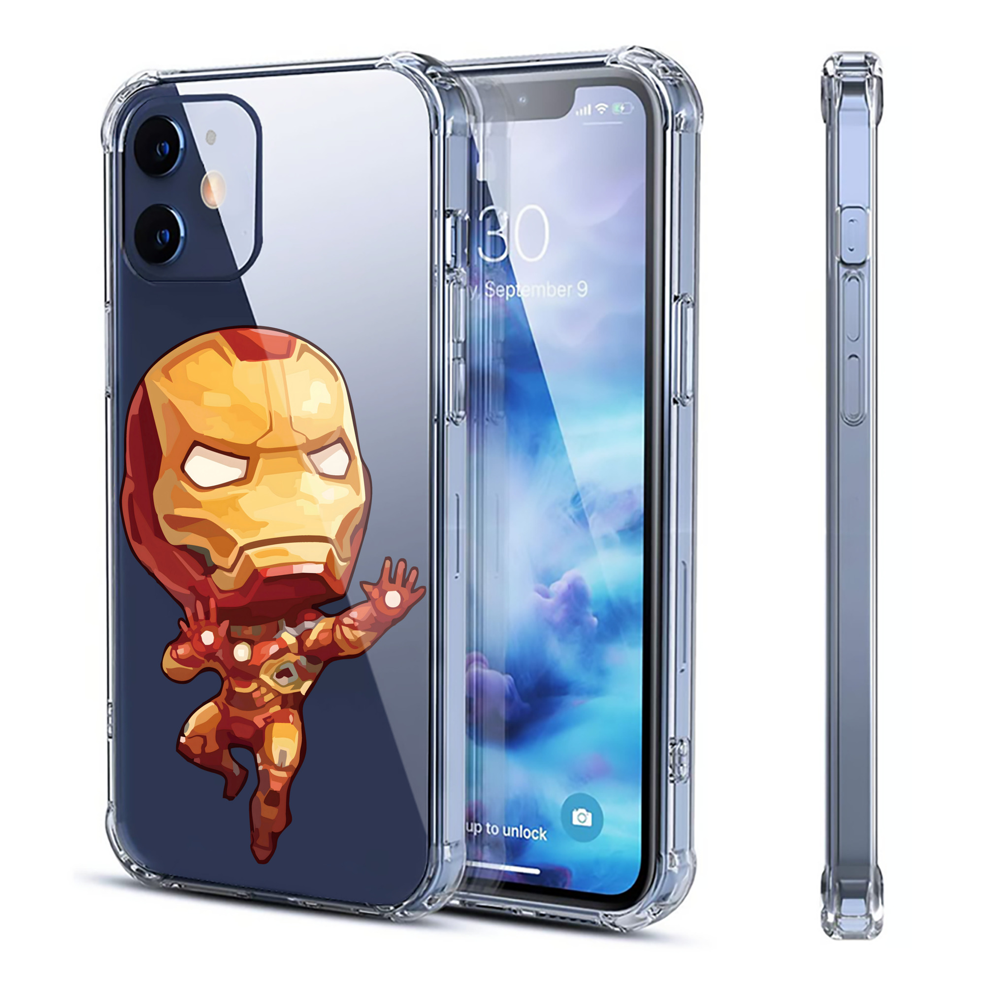 （画像用） アベンジャーズ The Avengers 【iPhone 12シリーズ対応】透明スマホケース（クリアソフトケース）